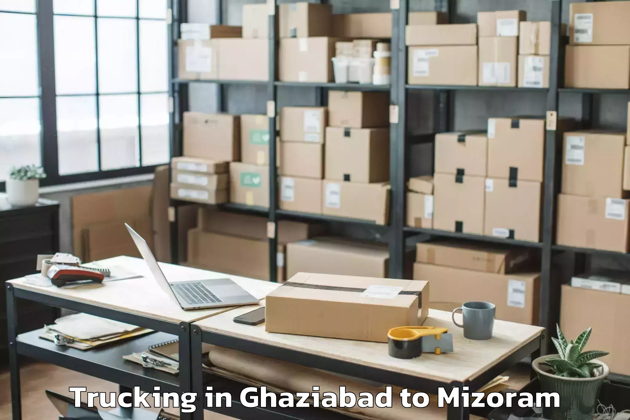 Top Ghaziabad to Lungsen Trucking Available